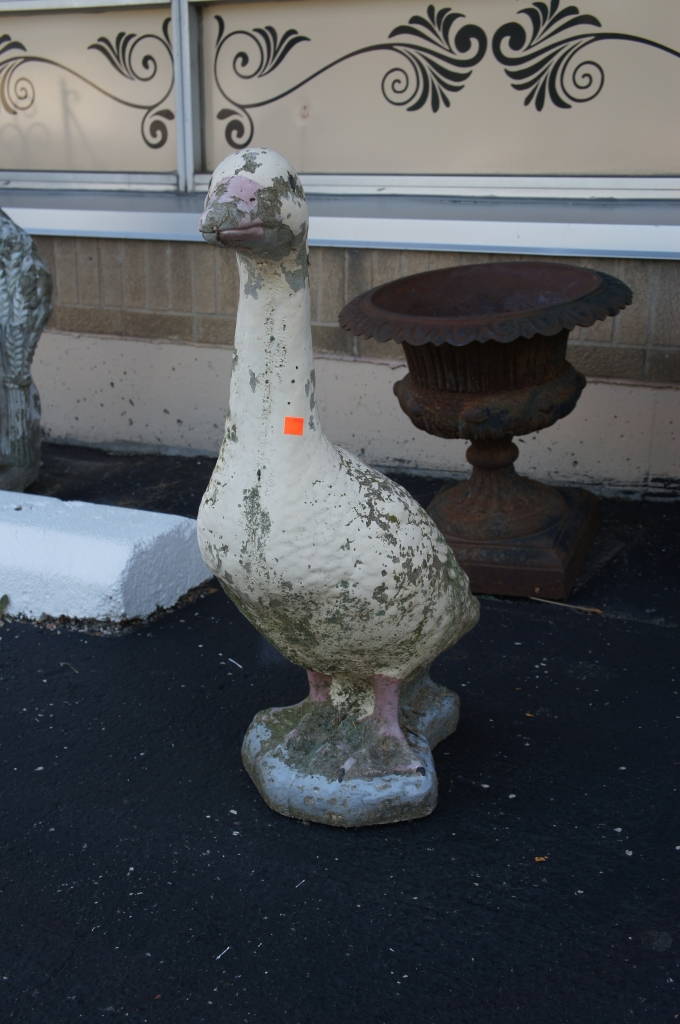 Vintage Concrete Duck Goose Cement Sculpture Garden Lawn Statue 27