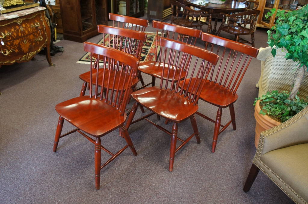 6 Pennsylvania House Solid Cherry Dining Room Chairs Windsor Fanback