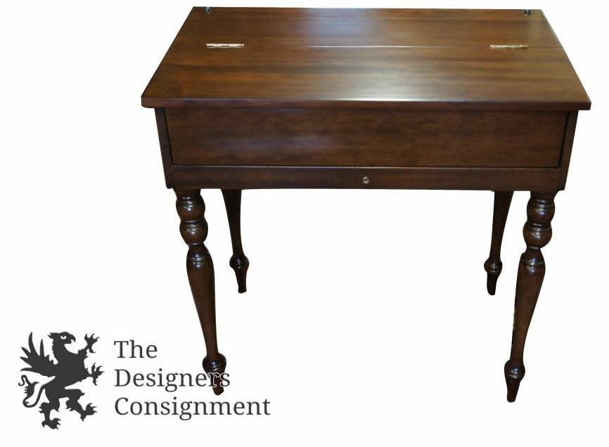 The Designers Consignment Dayton S Premier Gallery Antique Early American Style Mahogany Flip Top Secretary Writing Desk